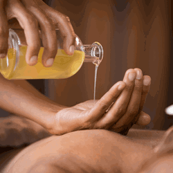 Massage à l'huile de CBD 9%