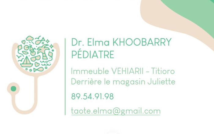 Pediatre Papeete - Dr Elma KHOOBARRY