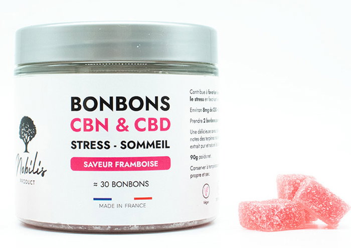 Nobilis 30 Bonbons (8mg CBD + 2mg CBN) goût Framboise