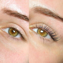 REHAUSSEMENT DE CILS AVEC TEINTURE