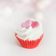 Mini Cupcake Cranberry (Motif Coeurs)
