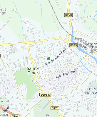 Plan d'accés MAIRIE DE SAINT-OMER