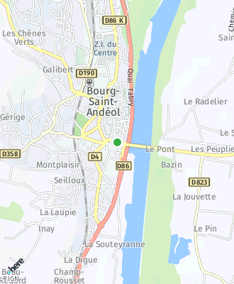 Plan d'accés Location de salles - Ville de Bourg Saint Andéol