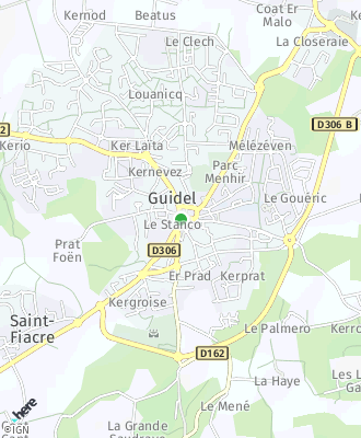 Plan d'accés Mairie de Guidel