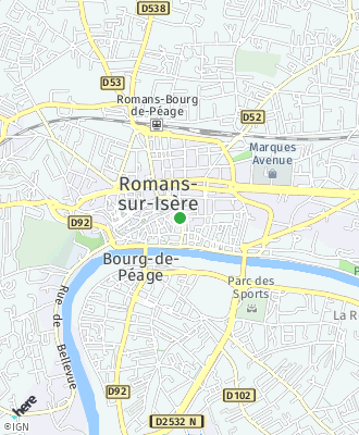 Plan d'accés LE ROMANS DES LUNETTES