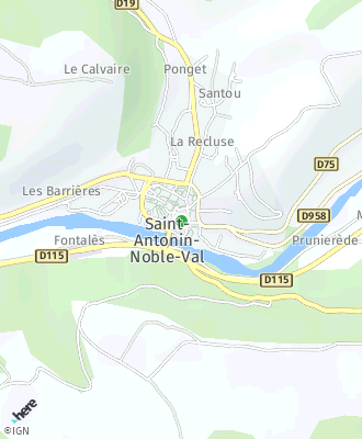 Plan d'accés Mairie de Saint-Antonin Noble Val