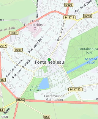Plan d'accés Mairie de Fontainebleau