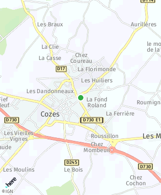 Plan d'accés Mairie de Cozes