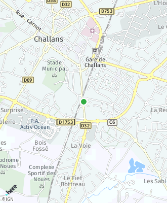 Plan d'accés ESTHETIC CENTER CHALLANS