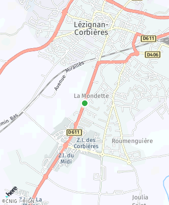 Plan d'accés Mairie de LEZIGNAN CORBIERES