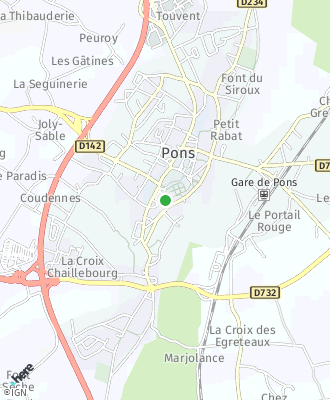 Plan d'accés Mairie de Pons