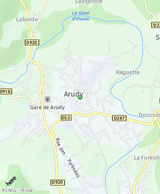 Plan d'accés MAIRIE ARUDY