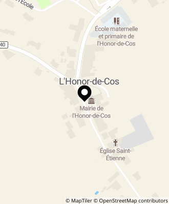 Plan d'accés Mairie de L'HONOR-DE-COS